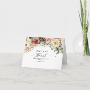 Rustik Bloom Blommigt Fall Wedding Tack Kort