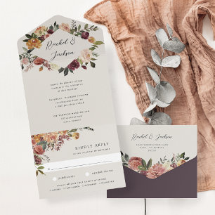Rustik Bloom Watercolor Blommigt Bröllop