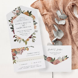 Rustik Bloom Watercolor Blommigt Bröllop