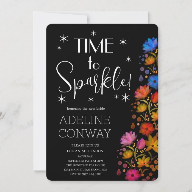 Rustik Blooms & Möhippa Dreams Inbjudningar (Framsida)