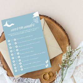 Rustik Blue Baby Shower Game over eller under?