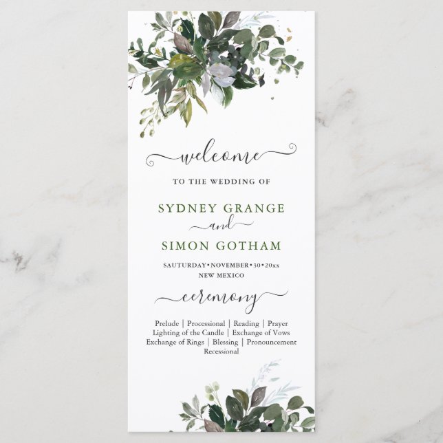 Rustik Blue Gum Eucalyptus Flat Programme Program (Framsida)