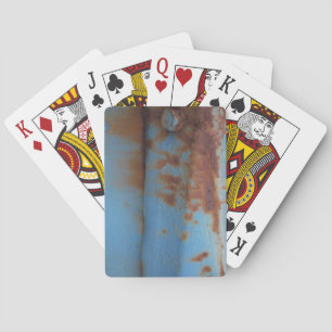Rustik Blue Solid färg Vintage bil, metall Casinokort