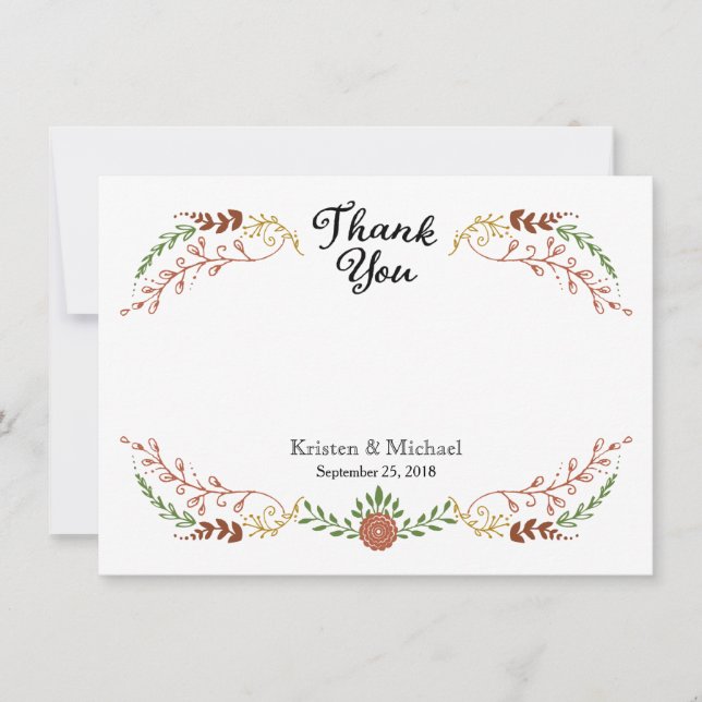 Rustik Bohemian Hösthöstens Blommigt Bröllop (Framsida)