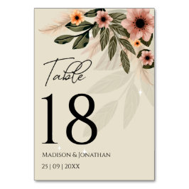 Rustik Bohemian Minimalist Bröllop Bordsnummer