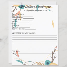 Rustik Boho Bebis-fest Spådomar och Förutsägelser 