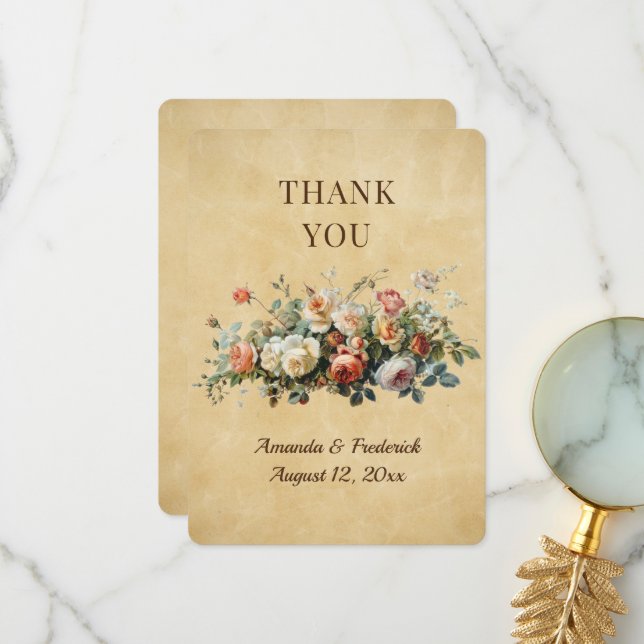 Rustik boho blomsterarrangemang  tack kort (Fram/Back In Situ)