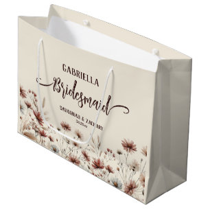 Rustik Boho Chic Vilda Blommor Brudtärna Bröllop