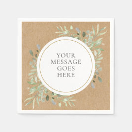 Rustik Boho-Eukalyptus Bröllopsdekoration Pappersservett