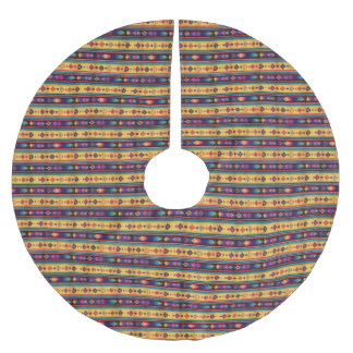 Rustik Boho Folk Art Diamantmönster Julgransmatta Borstad Polyester