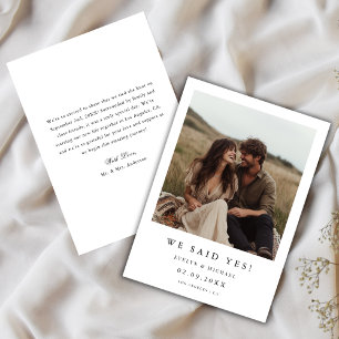 Rustik Boho Foto Typografi Vi Sa Ja Bröllop Meddelande