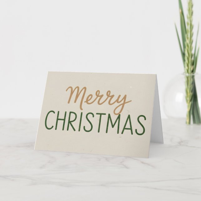 Rustik Boho God Jul Helgkort (Framsida)