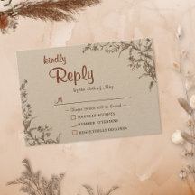 Rustik Boho Jordnära Terrakotta Vildblomma RSVP-ko