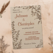 Rustik Boho Jordnära Terrakotta Vildblommor Bröllo