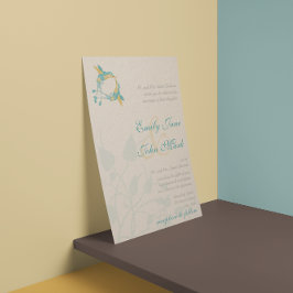 Rustik Boho Kolibri Kyss Kärleksfågel Bröllop Inbjudningar