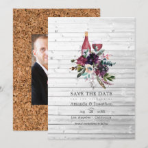 Rustik Boho Plommon Rödvin Vinprovning Bröllop