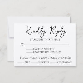 Rustik Boho RSVP-kort Handskriven Font Inbjudningar