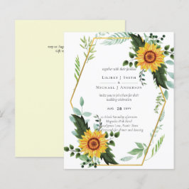 Rustik BOHO Solros Grönska Bröllop