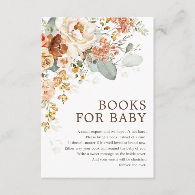 Rustik Boho Terrakotta Bränt Orangea Barnböcker Tilläggskort (Framsida)