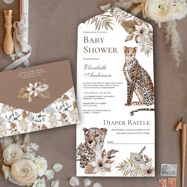 Rustik Boho Vild Safari Leopard Bebis Shower (Skapare uppladdad)