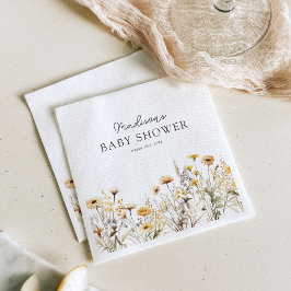 Rustik Boho Vilda Blommor Barnkalas Pappersservett