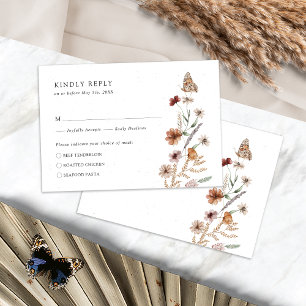 Rustik Boho Vildblomma RSVP-kort OSA Kort