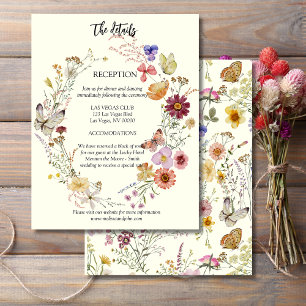 Rustik Boho Vildblomma Tilläggskort