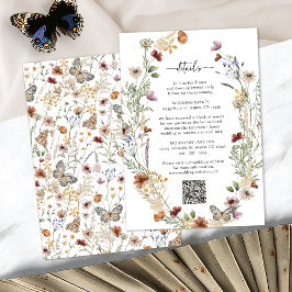 Rustik Boho Vildblomsdetaljer Tilläggskort