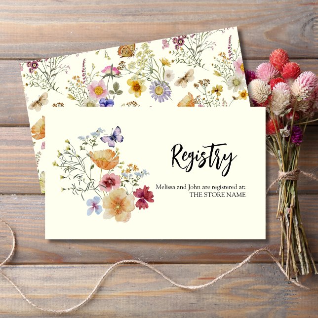 Rustik Boho Vildblomsregister Tilläggskort (Skapare uppladdad)