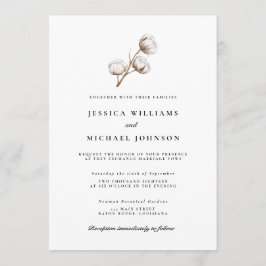 Rustik bomullshöstning inbjudningar