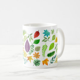 Rustik bondgård lämnar | Höst Autumn Keramik Kaffemugg