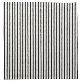 Rustik bondköket Ticking Stripe - Svart & Vit Tygservett