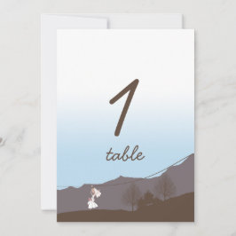 Rustik Bordnummer för Bergs Zipline Inbjudningar