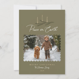 Rustik botanisk fred på Jorden Skriptfoto Julkort