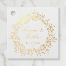 Rustik Botanisk Krans Bröllop Logotyp Monogram