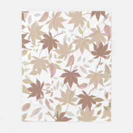 Rustik botanisk maple Löv Mönster Mysigt Fall Fleecefilt