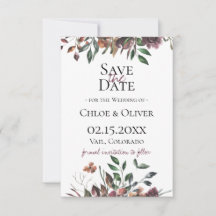 Rustik Botanisk Save The Date