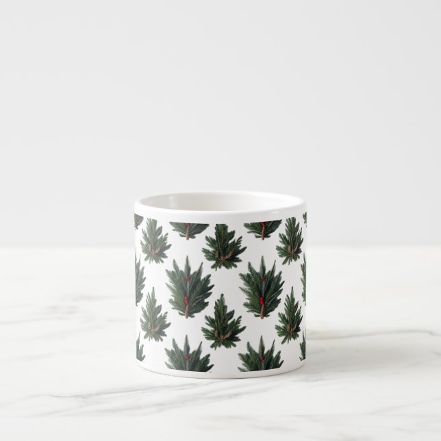 Rustik Botanisk Tall Fän Espresso Mugg Espressomugg (Framsidan)