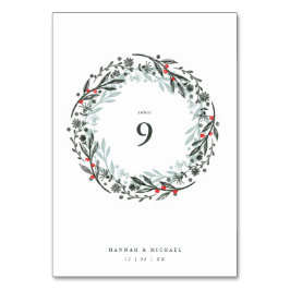 Rustik botanisk vattenfärgsutandning bordsnummer