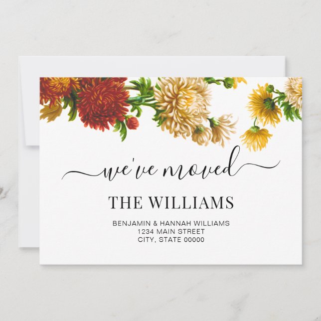 Rustik botanisk Vi har flyttat Ny Flytta i hemmet Meddelande (Framsida)