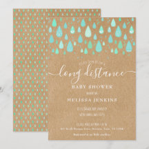 Rustik brevdanskt bröllopsdusch