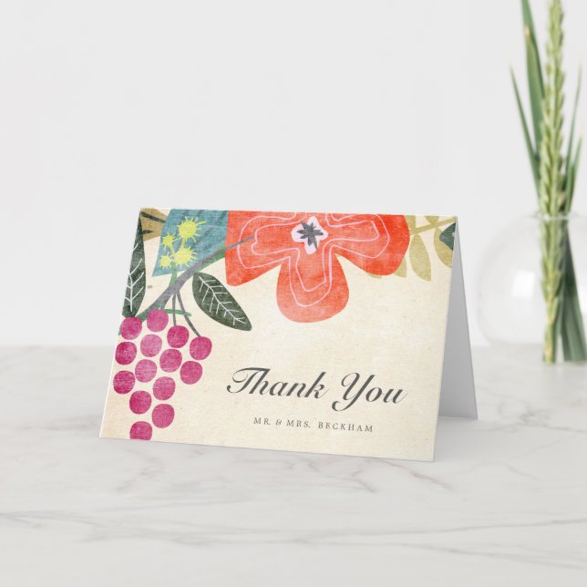 Rustik Bröllop Gratulationskort för Tacksamhet Tack Kort (Framsida)