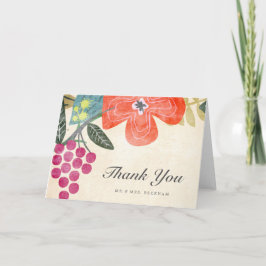 Rustik Bröllop Tacksamhetskort Tack Kort