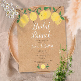 Rustik bröllopsbrunch med citron Bröllopsdusch Meddelande Vykort