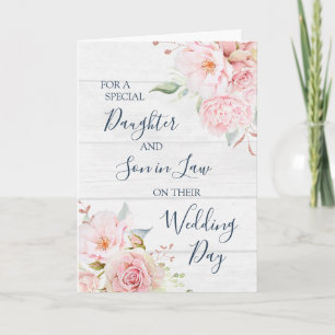 Rustik bröllopsdag dotter svärson blommor tack kort