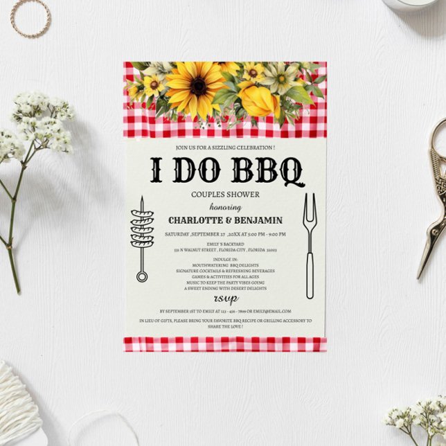 Rustik Bröllopsfest för Par med BBQ-tema Inbjudningar (Skapare uppladdad)