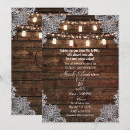 Rustik Bröllopsfest med brädor från lada och murar Inbjudningar
