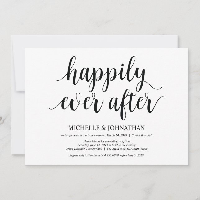 Rustik bröllopsinbjudan för mottagning inbjudningar (Framsida)