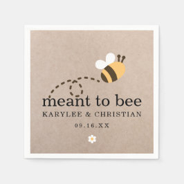 Rustik Bröllopspapper Menat Att Vara Bin Pappersservett