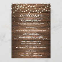 Rustik bröllopsplan - Välkomstbrev till bröllopsgä